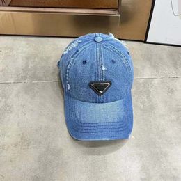 Designer hat Ripped vintage denim baseball cap Unisex men solid plain washed trucker hat Fishing travel gorros for women