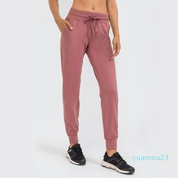 Outdoor Fashion Jogger Pants Women Fitness Yoga Outfit Lady Loose Straight Tights Breathable Soft Training Sport Trousers