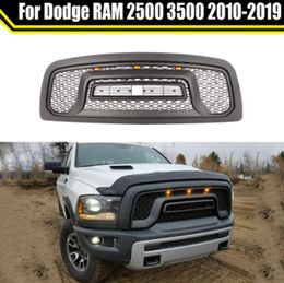 For Dodge RAM 2500 3500 2010-2019 Radiator Trims Cover Racing Grill Grills Hood Mesh Front Grille Upper Bumper Grilles