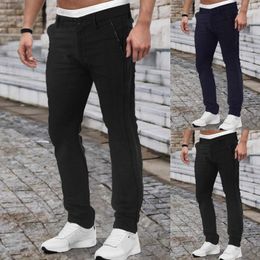 Men's Pants 2023 Men Elastic Summer Fashion Business Dress Slim Fit Skinny Trousers Male Casual Stretch Vintage Black Work