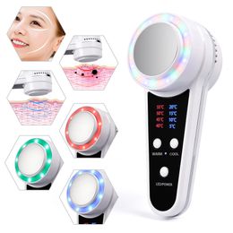 Other Massage Items Cold Hammer LED P on Therapy Beauty Device Skin Lifting Tightening Anti Wrinkle Heating Cooling Compress Massager 230807