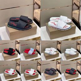 Luxury Designer Slippers Men Rivets Shoes fluffy Slipper Women Mens Black White Beige soft Red Platform Sandal Flat Slides Flip Flops Pool Paris Sandals fashion cool