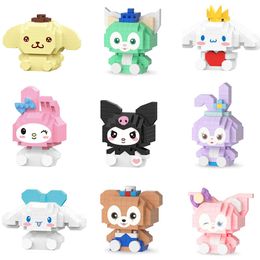 Mini Anime Figures Blocks Toy Cartoon kuromi Building Bricks Kid Toys Gift