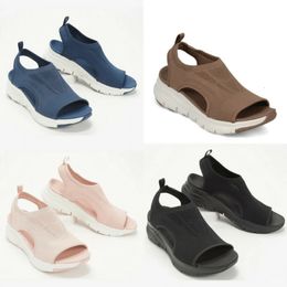 Orthopaedic Slide Washable Slingback Women Sport Summer Platform Sandals Soft Wedges Shoes Casual Footwear B
