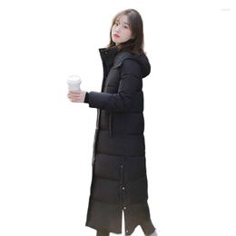 Women's Trench Coats Cotton-padded Jacket Womens Tide Ins Autumn And Winter Hooded Loose Korean Down Long Length Coa