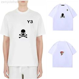 Men's T-Shirts Summer short sleeved t shirt men women sweatshirt designer y3 tshirt mens round neck pullover tee bone printed cotton t shirts casual oversize tees