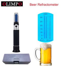 Refractometers Beer Refractometer Brix 032% Wort 1.0001.120sg with atc for Homebrew brewing refractometer Sugar Meter Beer Brewing Wine Brix 230804