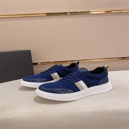 Designer luxury casual shoes genuine leather comfortable sneakers with breathable mesh fabric