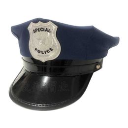 Party Hats Baseball Caps for Men Women Teens Boys Girls Police Cop Hat Policeman Cosplay Halloween Party Performance Y2k Hats Free Shipping HKD230807