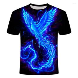 Men's T Shirts Summer Smokey Bird Pattern T-shirts Fashion Cool Style Graphic Tee Interesting 3D Print Short Sleeve Streetwear Clothing