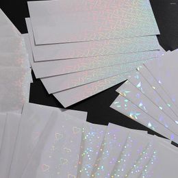 Gift Wrap 5 Sheets Shiny Laser Film Goo Card Sticker Creative DIY Journal Scrapbooking Decoration Kawaii Stationery Collage Phone Stickers