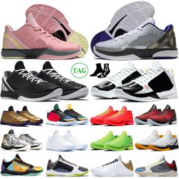 2024 Mamba 6 Basketball Shoes Men Hot Dark Knight Protro Grinch Mambacita Alternate Bruce Lee Think Pink Mans Womans Outdoor Sneakers Sports Trainers