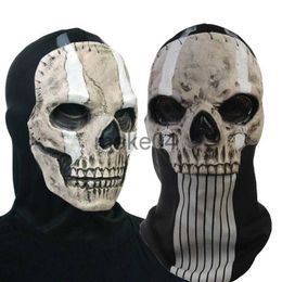 Party Masks Ghost Skeleton Skull Mask Cosplay Unisex Latex Headgear Cyberpunk Ghost Helmet Perform Party Costume Prop J230807