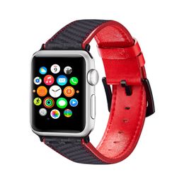 For Apple Watch strap new mixed color first layer cowhide strap iwatch 38/40/41mm/42/44/45mm apple iwatch1~8se strap splicing color braided pattern leather strap