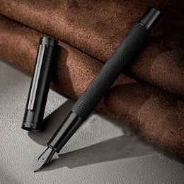 Fountain Pens Hongdian EFFM Nibs Black Pen Carbon Fiber Gift ink pens 230807