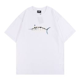 Designer Kith x Ksubi Letter Tee Washed Cotton Crop Streetwear Quality T-shirt t Shirts graphic for Men Vintage Mens Clothing oversize a140