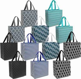 BeeGreen Bags Set of 6 Lightweight Recycling Shopping Totes with Long Handle Durable Portable Shopper Baggies Groceries Supermarket Gift Cute HKD230807