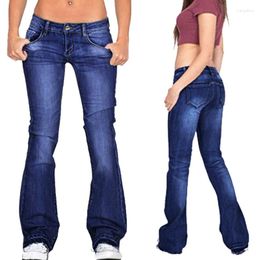 Women's Jeans Summer Fashion Casual Tight To Lift The Buttocks Flared Pants Solid Colour