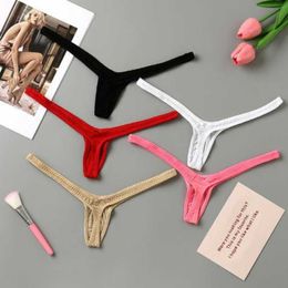 Women's Underwear New Deep V Thong Women's Breathable One Line Sexy Hot Low Waist Mini Panties Bikini Bottom Thongs Female Panty L230626