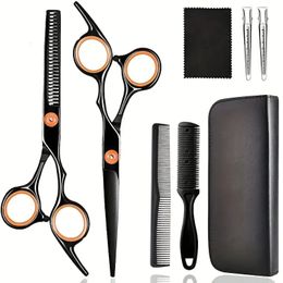 8-Piece Professional Hair Cutting & Thinning Shears Kit - Perfect for Women, Men & Pet Grooming!