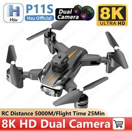 P11S 2023 Hot Drone 8K 5G GPS Professional HD Aerial Photography Obstacle Avoidance UAV Four-Rotor Helicopter RC Distance 5000M HKD230808
