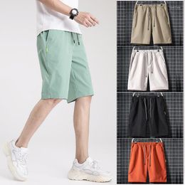 Men's Shorts 2023 Summer Youth Fashion Capris Solid Casual Pants Sports Beach Men Clothing 5xl Plus Size For