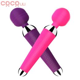 Powerful Clitoris Dildo Vibrator Erotic for Women 10 Patterns Vibration Magic Wand G-spot Massager Female Masturbator