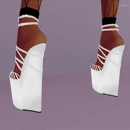 Sandals Fashionable Women's High-heeled White Suede. Wedge Heel Summer Shoes Party Large ShoesCustom