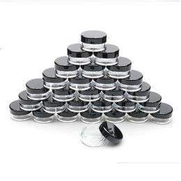 Packing Bottles Wholesale 5G/5Ml Mini Plastic Round Clear Cosmetic Jars With Screw Cap Lids 0.17Oz Makeup Sample Containers For Powder Dhyze