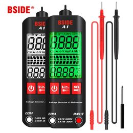 Multimeters BSIDE A1 Mini Multimeter LCD Digital Tester Voltage Detector 2000 Counts DCAC Voltage Frequency Resistance NCV True RMS Meter 230804