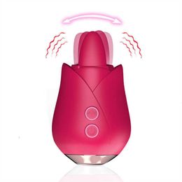 Melo Rose Vibrator for Women Vagina Licking g Spot Vibrators Clitoris Stimulation Masturbation 5 Modes Nipple Sucker