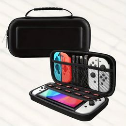 Carrying Case Compatible With Nintendo Switch/Switch OLED Host, Protective Hard Portable Travel Carrying Case Shell Pouch With 10 Game Card Slots