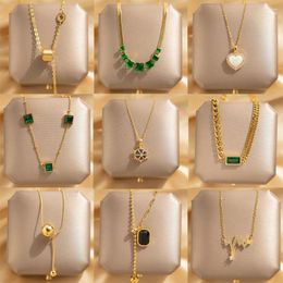 Chains Shiny Necklace Exquisite Golden Crystal Pendant Collar Chain Ladies Wedding Party Jewellery Gift For Sisters Lovers Mom