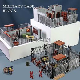 Architecture/DIY House MOC Military Base Building Blocks Weapons House Blocks Toys for Boys Compatible Classic Army Guns Accessories Bricks Kids Toys J230807