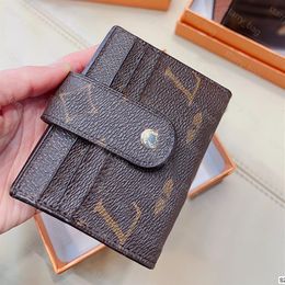 Luxury Designer Card Bags Wallet Mens Clutch Bag Letters Flower Leather Credit Cards Pocket Purses Wallets PU Womens Card Holder B340D