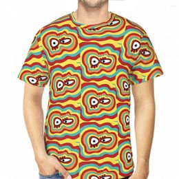 Men's T Shirts Silly Face 3D Print Polyester T-shirt Eye Pattern Men Short Sleeve TShirt Harajuku Streetwear Tops