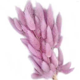 Decorative Flowers 60pcs Party Supplies DIY Craft Wedding Vivid Dried Flower Fit Different Vases Nature Decor Pampas Grass Cosy Fluffy Long