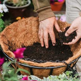 Planters Pots Menggantung Keranjang Liner Luar Ruangan Rumah Kebun Bantal Lingkaran Serat Kelapa Pengganti Pot Bunga R230807