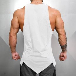Men's Tank Tops Men Fitness Gym Sleeveless Muscle Vest Sport Tee Top Male Breathable Body Building Undershirts Wresting Singlets