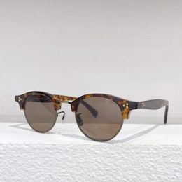 Sunglasses EYEVAN Luxury Fashion Vintage Solid Acetate-Titanium Frame TAC Lens EV643 Semi-Rimless Type Women Man Top Quality