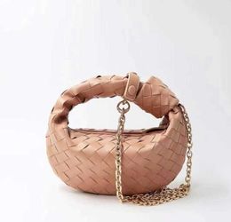 Totes Jodie Chain Abottegas Vneta Woven Designer Bag Casual Luxury Small Crowd Bags High Design Mini Dumpling Leather Portable Shoulde Shoulder Bags I YIYB