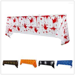 Table Cloth Scary Accessory Multicolor Bloody Handprint Tablecloths 1pc Dining Covers Halloween Decoration Home Decor