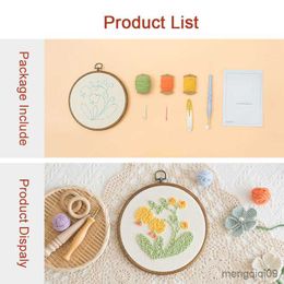 Chinese Products Punch Needle Starter Supplies Rug Hooking Beginner Set With Adjustable Embroidery Pen For Kids Adults DIY Craft Gift R230807