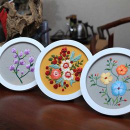 Chinese Products Embroidery Starter With Pattern Instructions Cross Stitch Set With Embroidery Loop For Beginners Craft Gifts Drop Ship