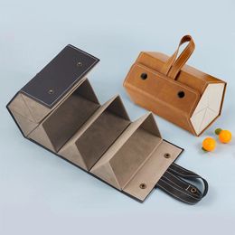 Sunglasses Cases 5Slots Travel Sunglasses Organizer Folding Design 6Slots PU Eyeglasses Storage Case Box Multiple Hanging Eyewear Holder Display 230807