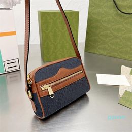 Designer -Mini camera bag Womens Zip Single Shoulder Bag Slot Pocket Letter Print Pattern Ladies Small Messenger