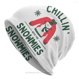 Berets Frosty The Snowman Sport Hats Red Sweater Bonnet Hipster Skullies Beanies Caps