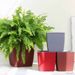 Planters Pots Pot bunga Pot tanaman plastik sukulen penyerap air otomatis R230808