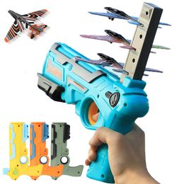 Gun Toys Aeroplane Launcher Bubble Catapult with 6 Small Plane Toy Funny Aeroplane Toys for Kids Plane Catapult Gun Shooting Game Gift 230807