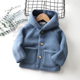 Jackets Kids Warm Coat Autumn Winter Thick Plus Velvet Children Fleece Hooded Outerwear For Baby Boys Girls 2-10 Years Jacket LC299